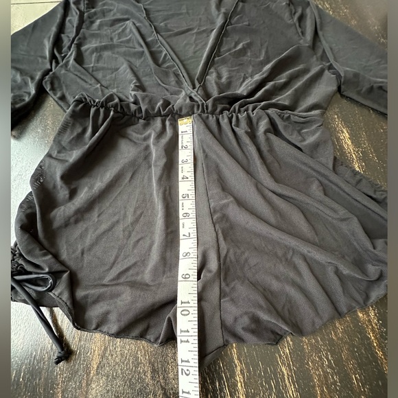 Black Romper Mesh Coverup. Size Small - Picture 7 of 9